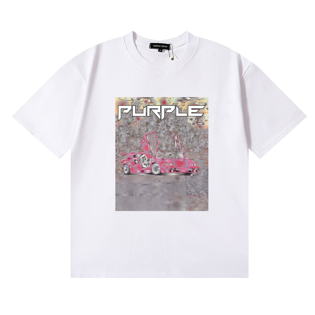 Purple Brand Ditched Car Graphic T-Shirt — hero