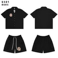SAINT Vanity Patch Short-Sleeve Shirt & Cargo Shorts Set — hero