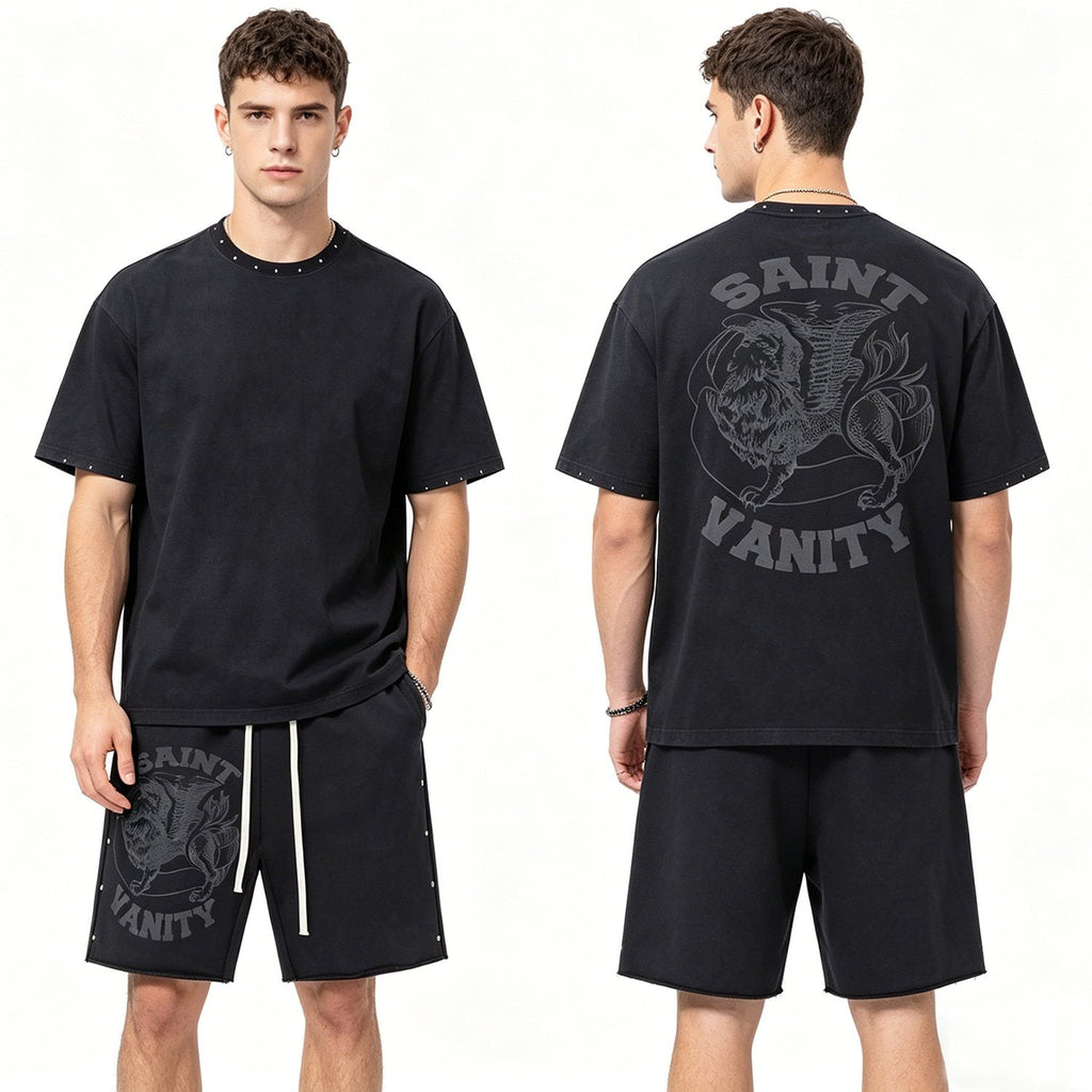 SAINT Vanity Washed Graphic Short-Sleeve Set — hero