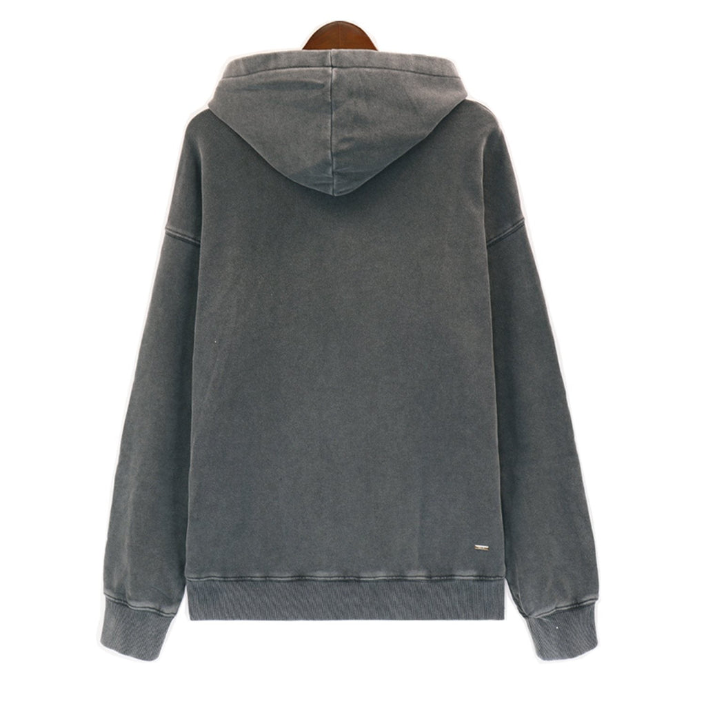 AMIRI Washed Dark Gray Graphic Hoodie — back