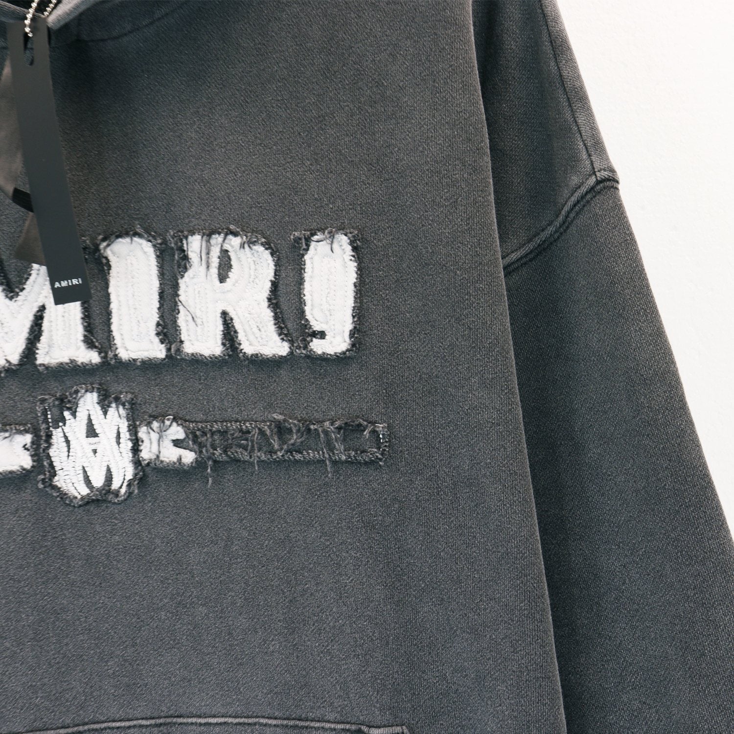 AMIRI Washed Dark Gray Graphic Hoodie — detail
