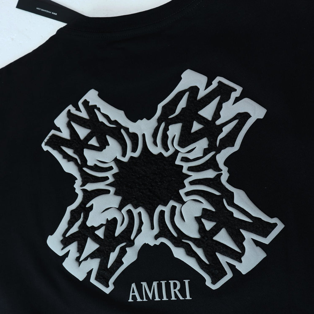 AMIRI Ice Blue Flame Graphic Short-Sleeve Set — detail