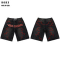 VALLEY Skittle Letter Lightning Denim Shorts — hero