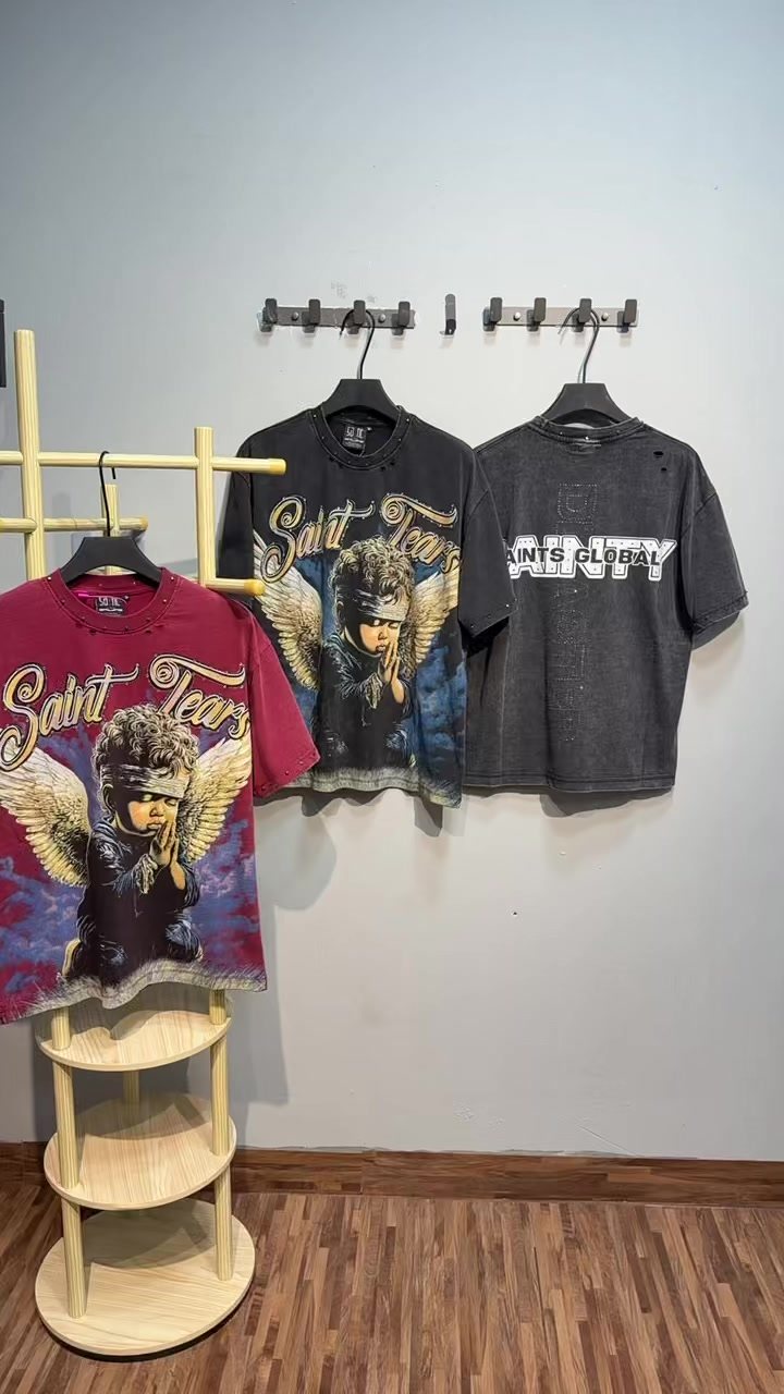 SAINT Tears Angel Graphic Short-Sleeve T-Shirt — context