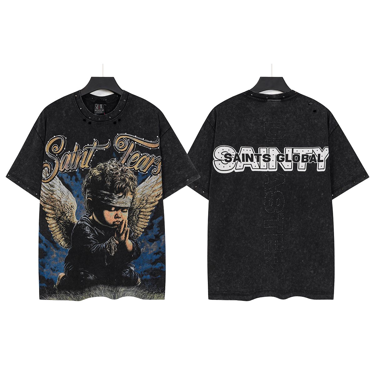 SAINT Tears Angel Graphic Short-Sleeve T-Shirt — front