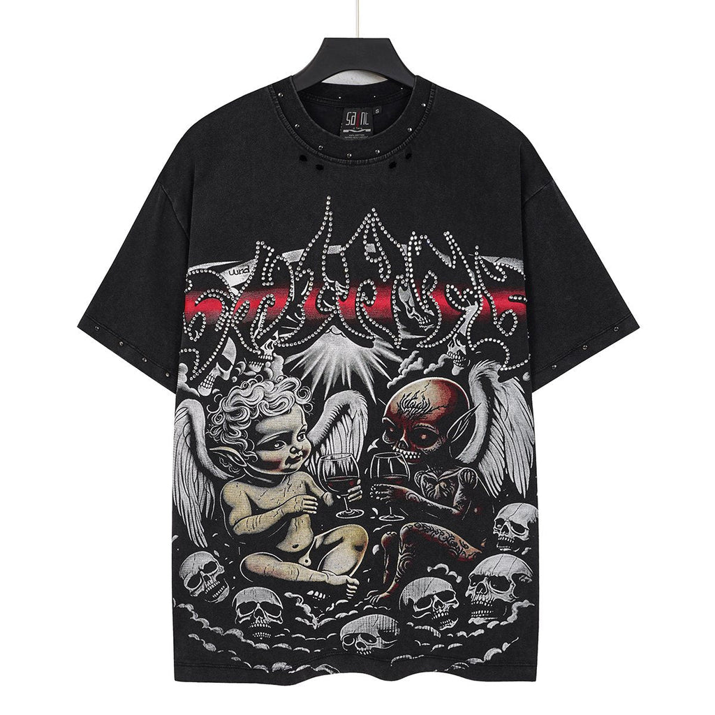 SAINT Angel & Devil 3035 Short-Sleeve Graphic T-Shirt — front