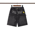 THAT'S A AWFUL LOT OF COUGH SYRUP Rhinestone Washed Denim Shorts — hero