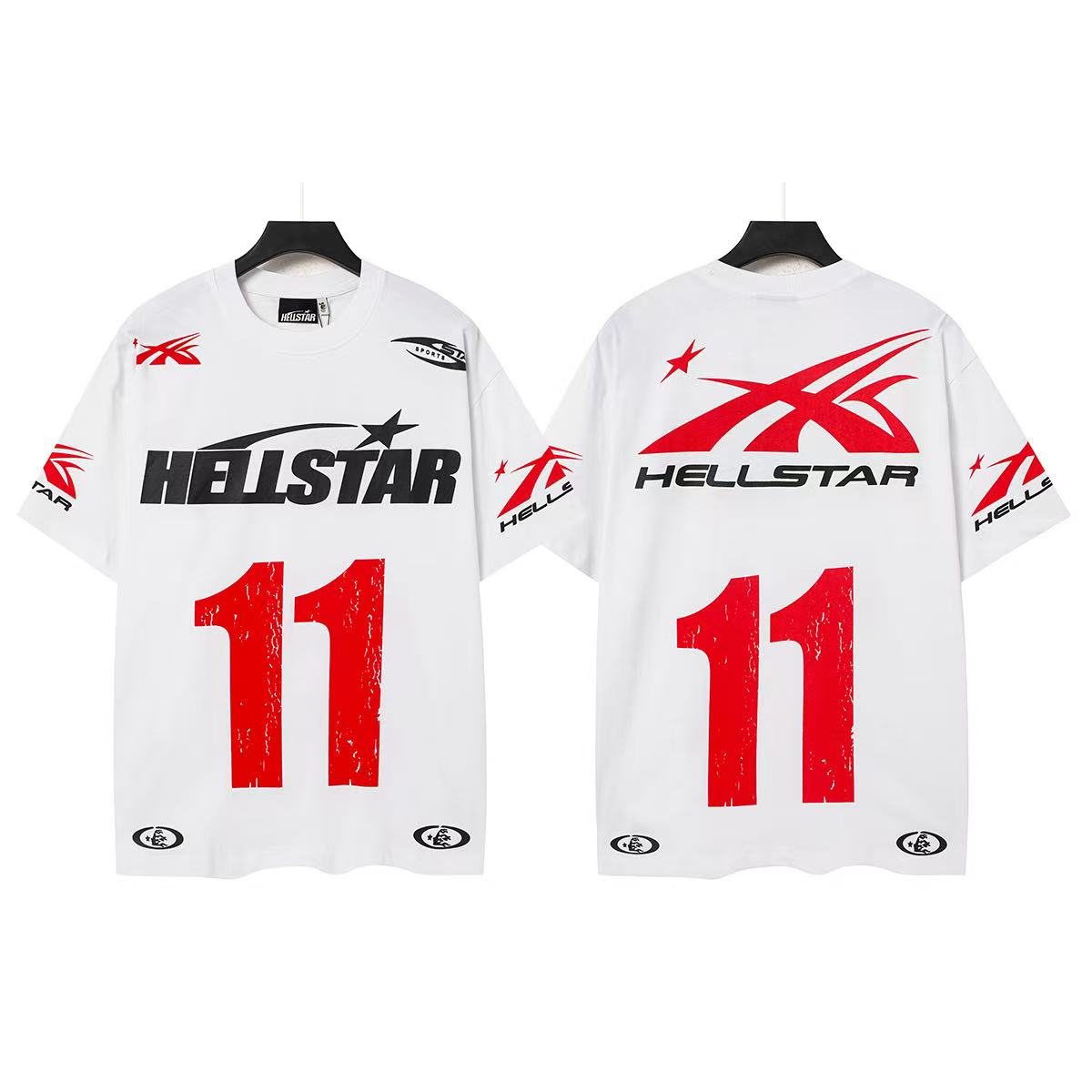 Hellstar Red 11 Jersey Graphic T-Shirt — front