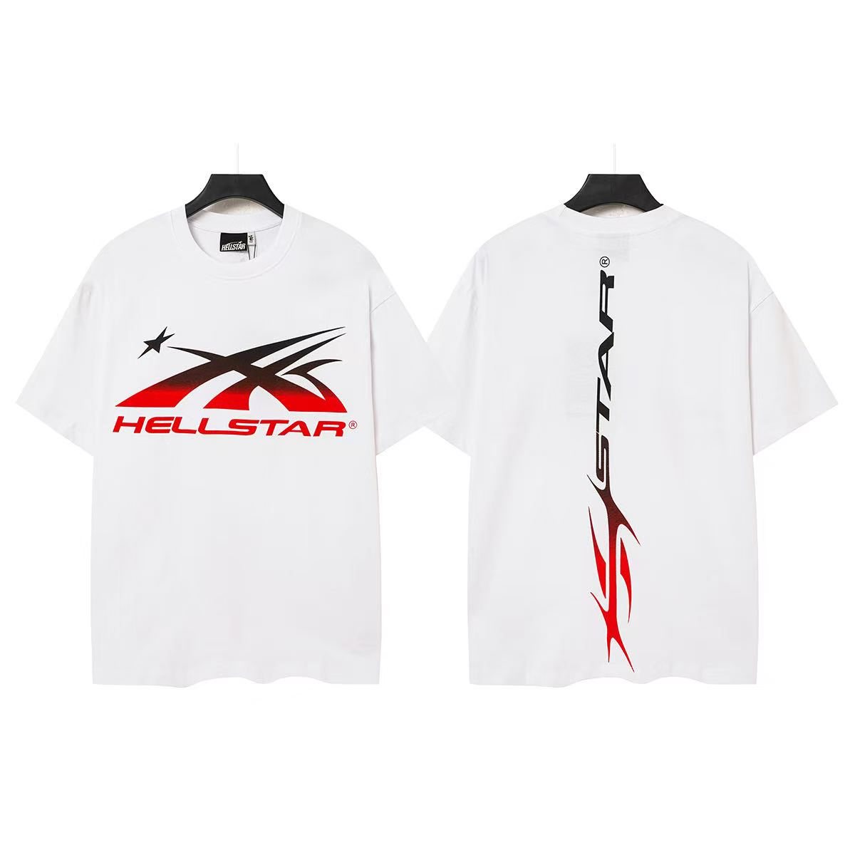 Hellstar Vertical Logo Graphic T-Shirt — front