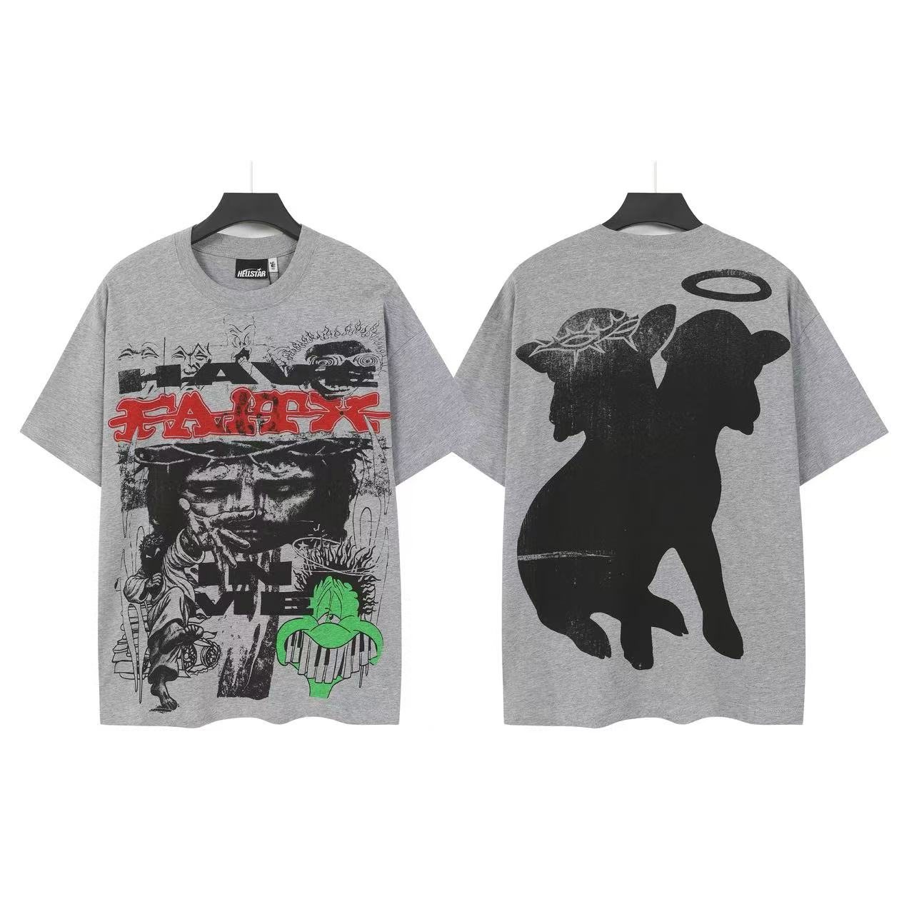Hellstar Angel Silhouette Graphic T-Shirt — front