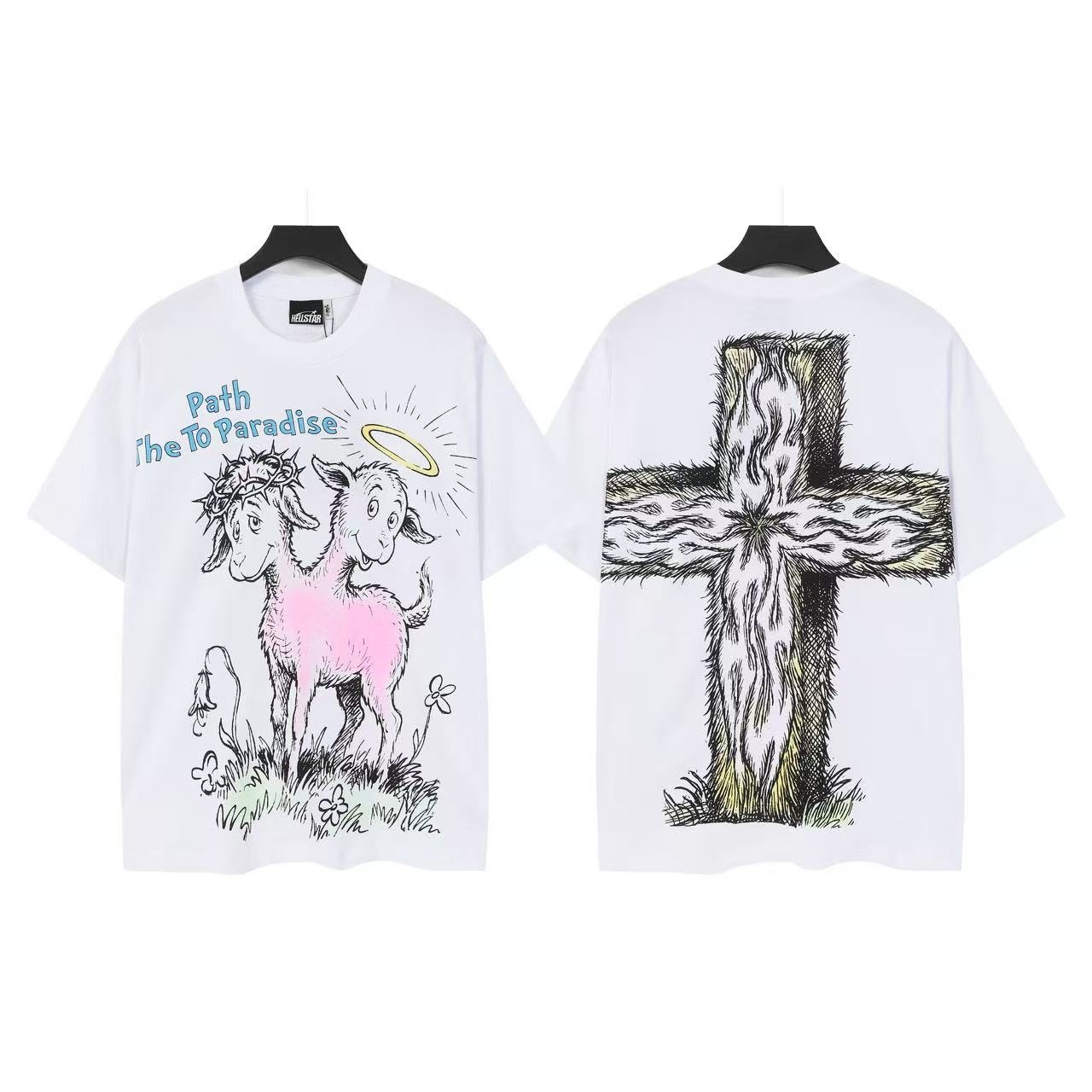 Hellstar Path To Paradise Cross Graphic T-Shirt — front