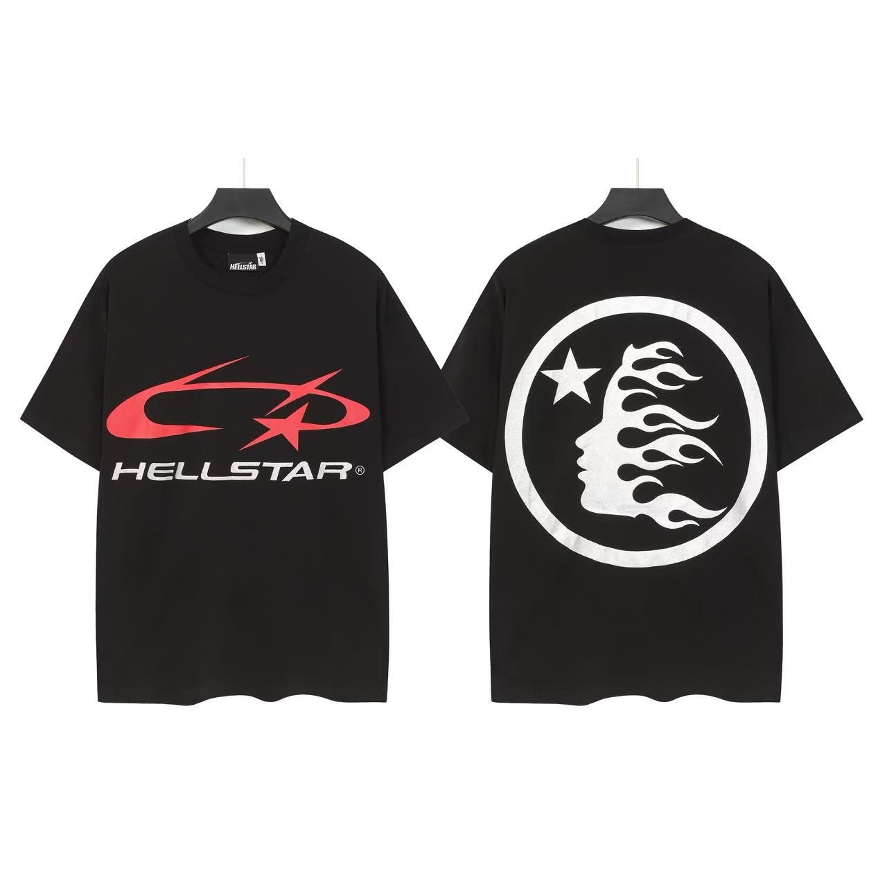 Hellstar Flame Head Graphic T-Shirt — front