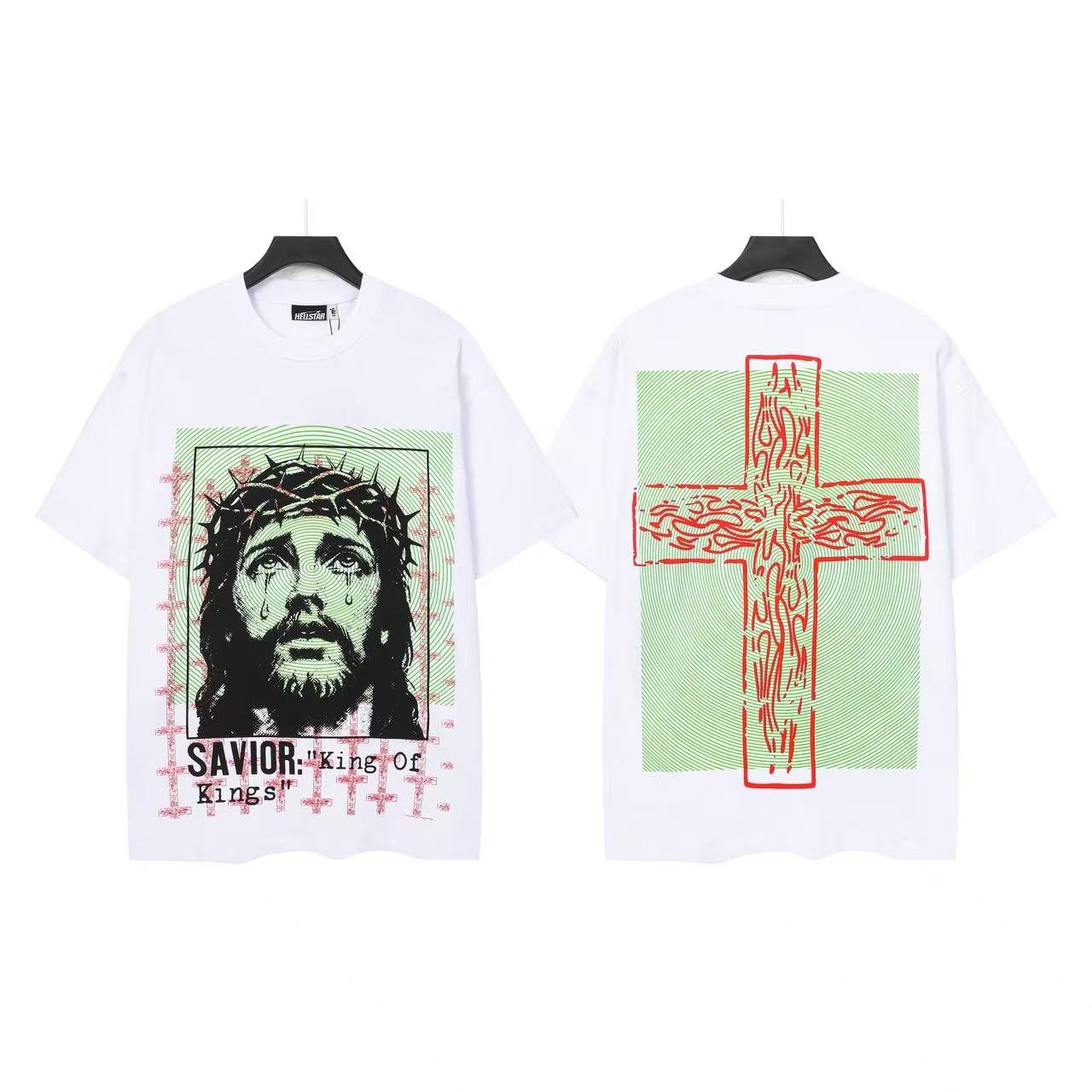 Hellstar Savior Cross Graphic T-Shirt — front
