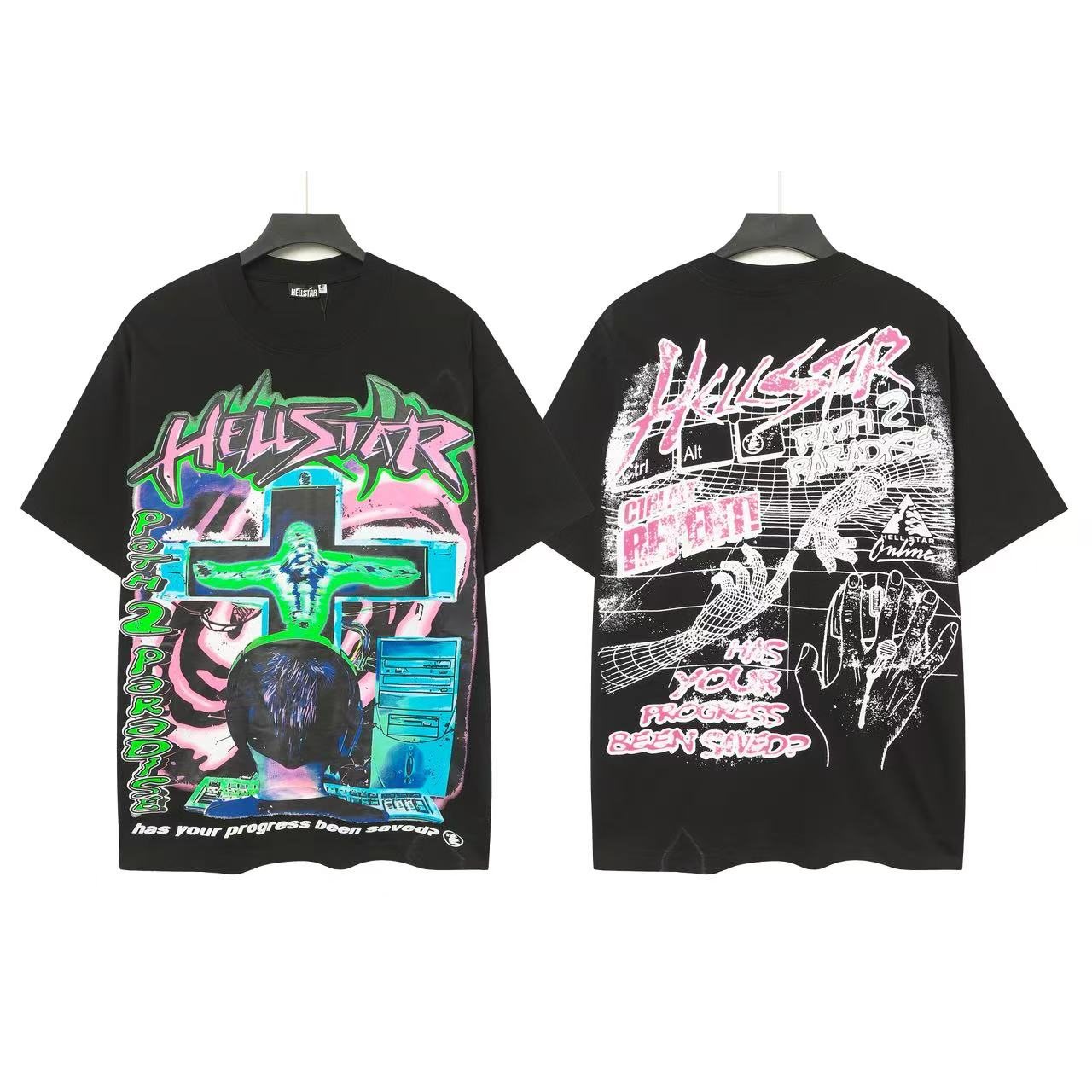 Hellstar Progress Saved Graphic T-Shirt — front