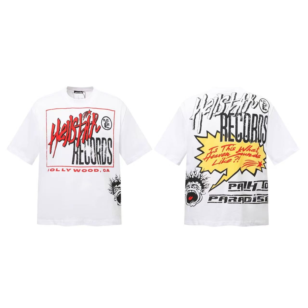 Hellstar Hollywood Records Graphic T-Shirt — front