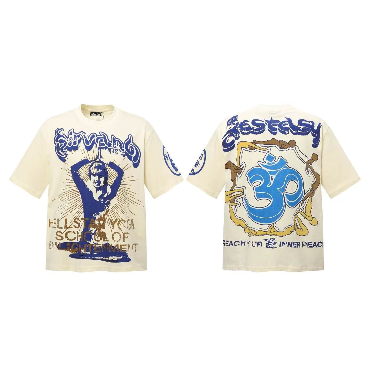 Hellstar Ecstasy Yoga Om Graphic T-Shirt — front