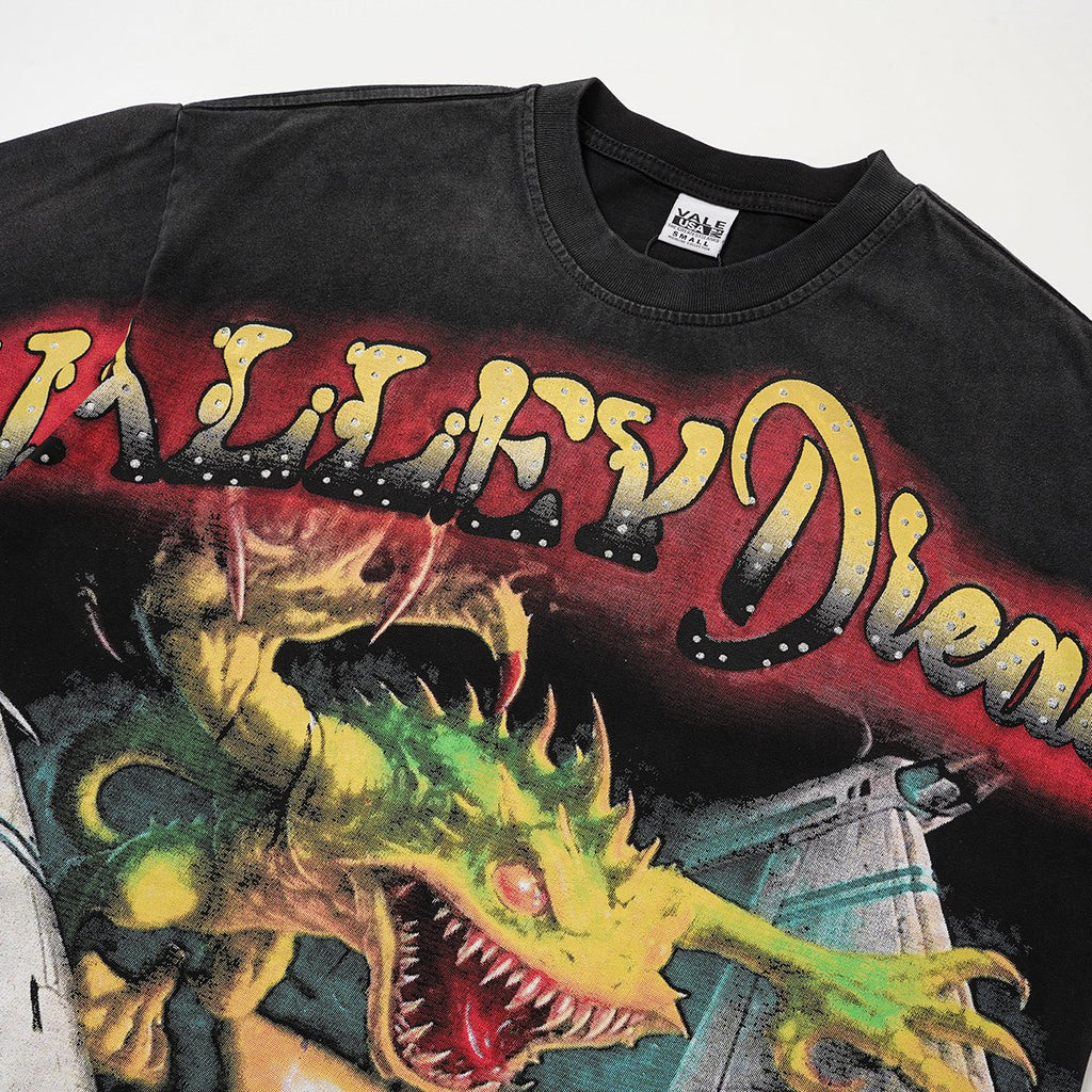 VALLEY Dragon Aircraft Astronaut Graphic T-Shirt — detail