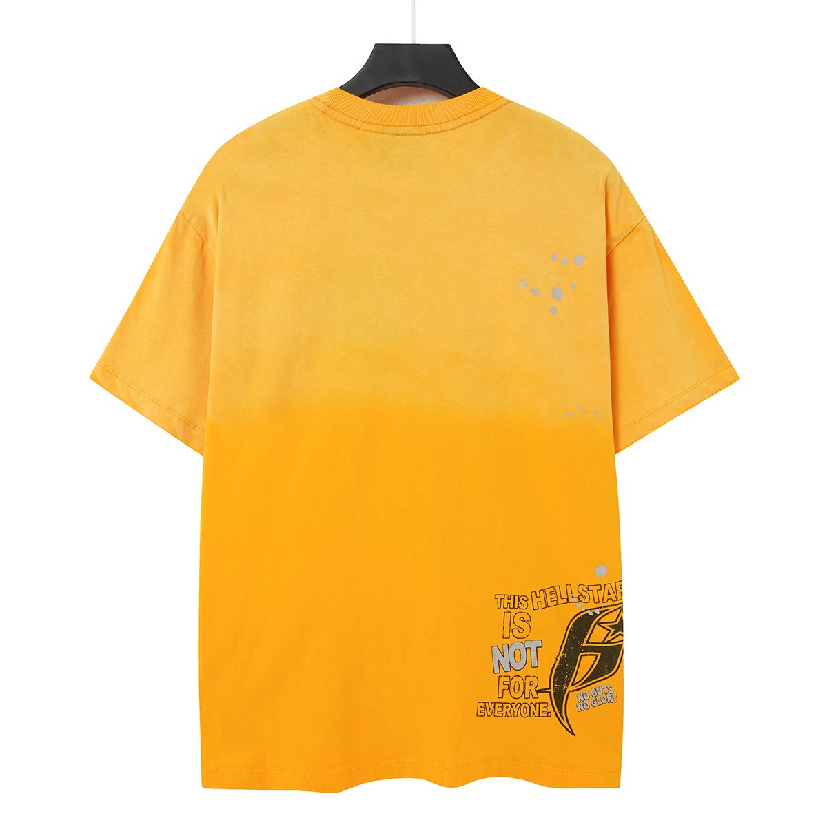 Hellstar No Guts No Glory Yellow Graphic T-Shirt — back