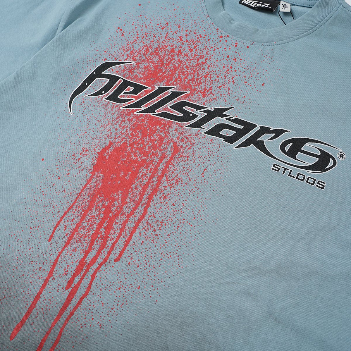 Hellstar Splatter Gradient Graphic T-Shirt — detail