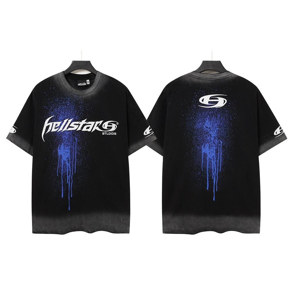 Hellstar STLDOS Blue Spray Graphic T-Shirt — hero