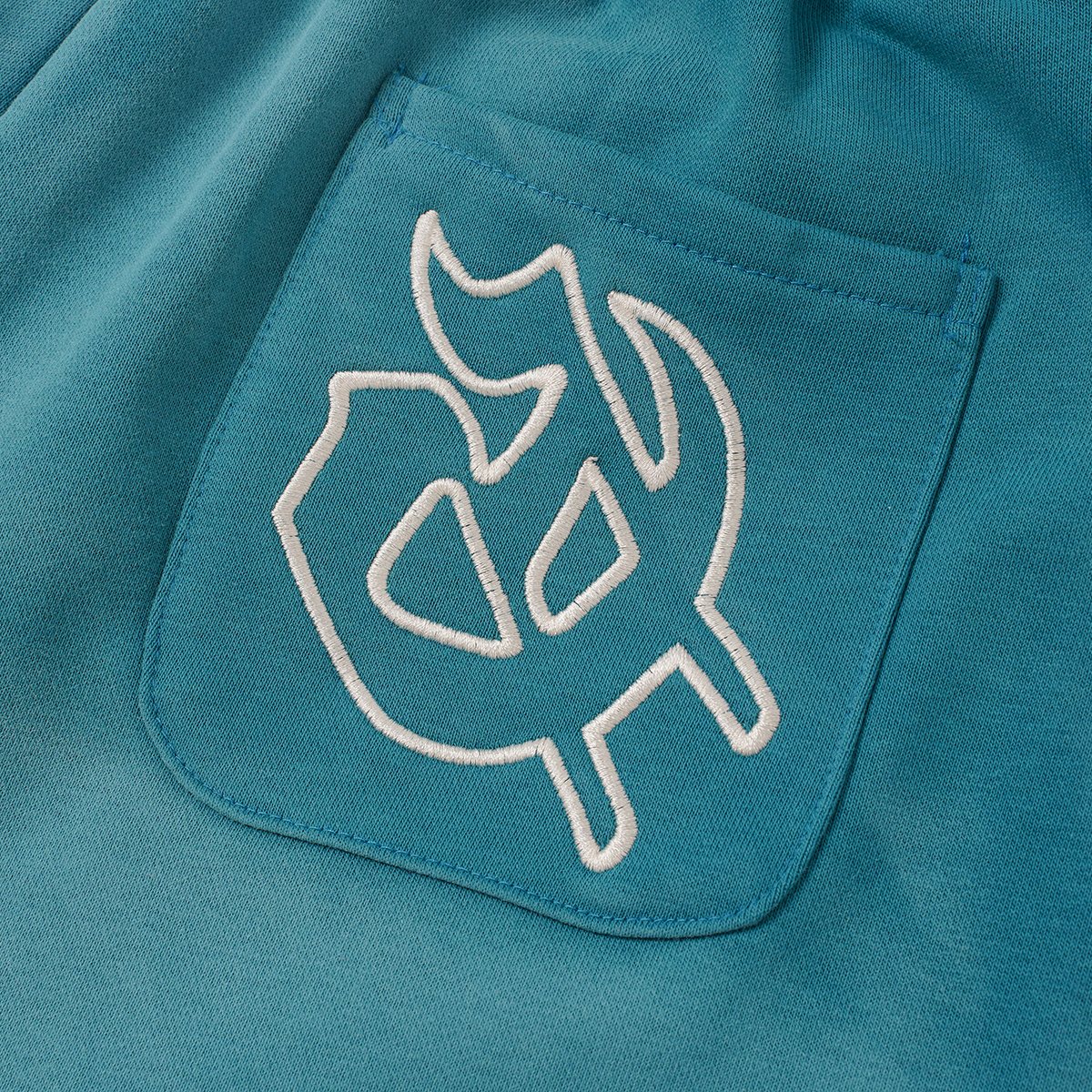 Godspeed Rear Pocket Graphic Cargo Sweat Shorts — detail