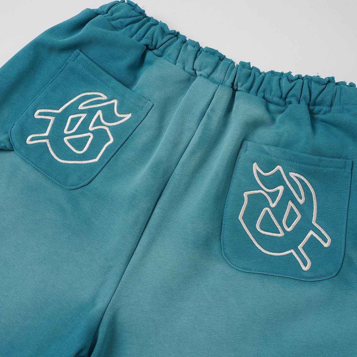 Godspeed Rear Pocket Graphic Cargo Sweat Shorts — detail