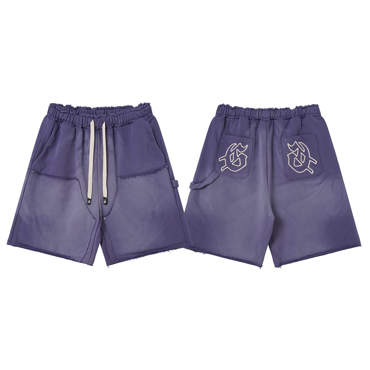 Godspeed Rear Pocket Graphic Cargo Sweat Shorts — front