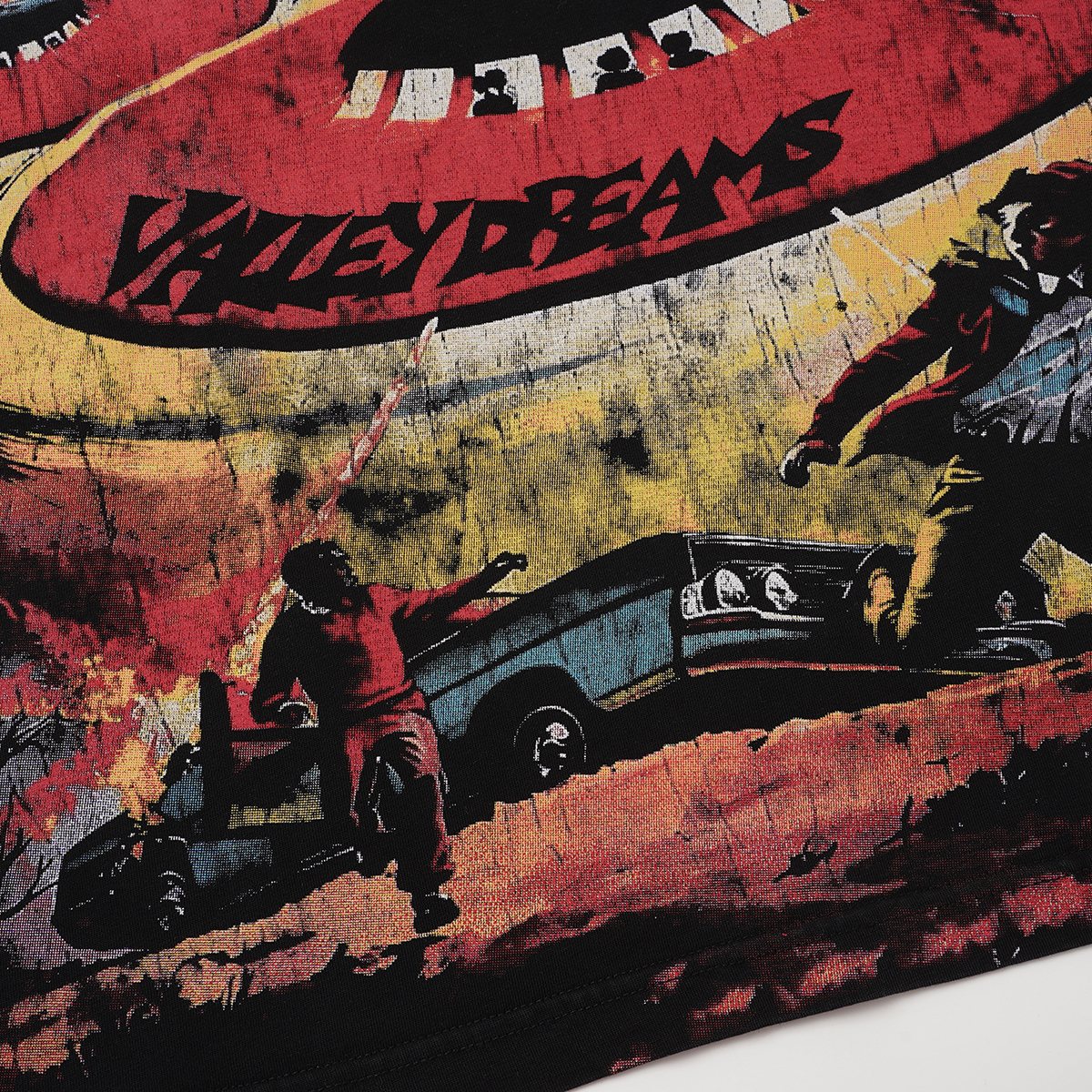 VALLEY UFO Graphic Washed Black T-Shirt — detail