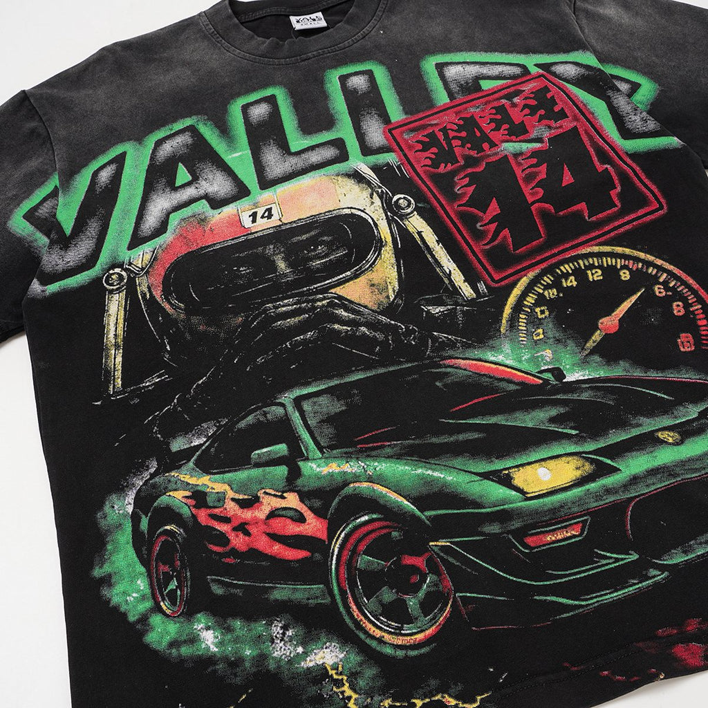 VALLEY 14 Racing Car Graphic T-Shirt — detail