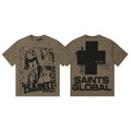 SAINT Taupe Front & Back Graphic T-Shirt — hero