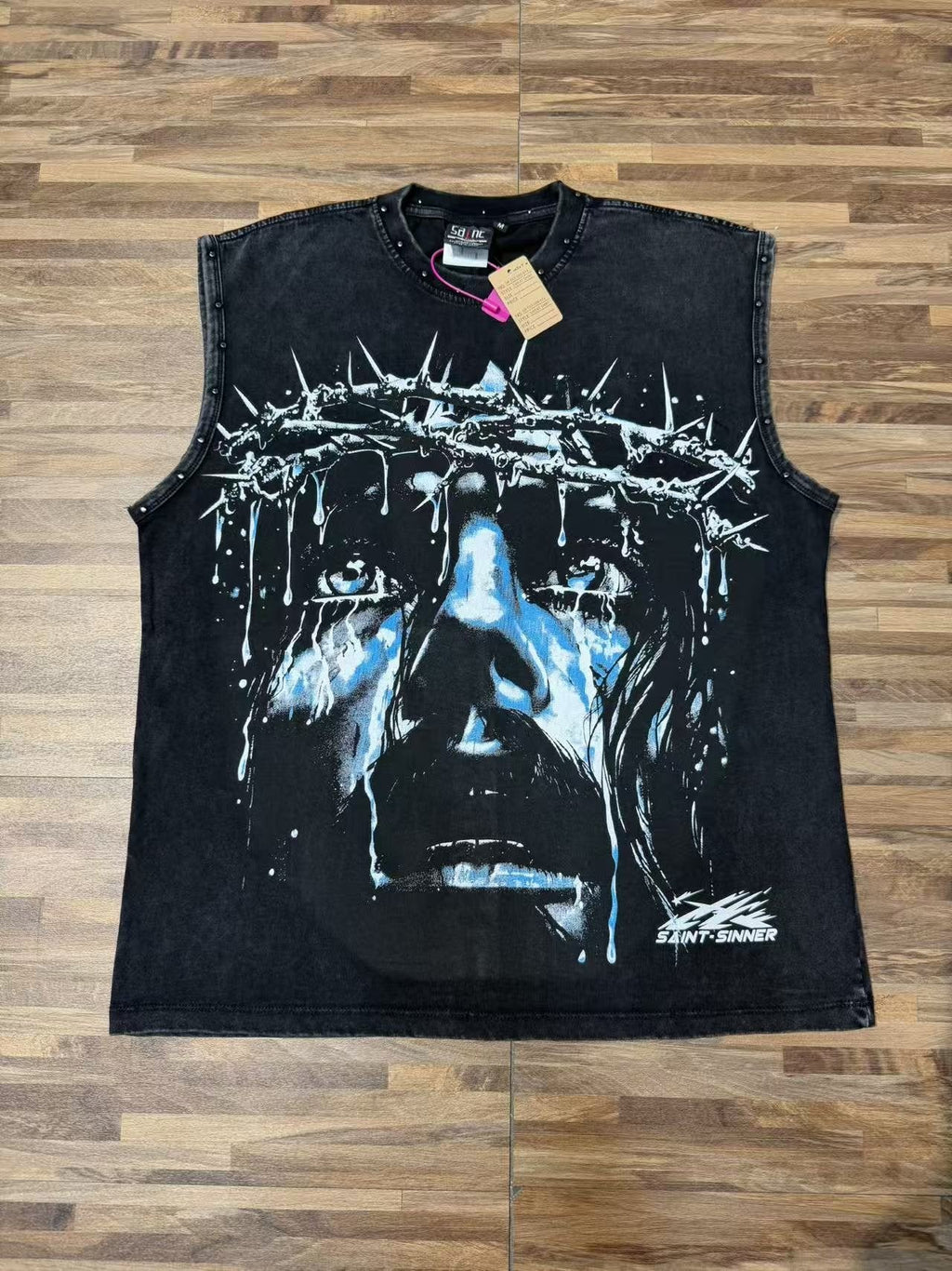 SAINT Washed Rock Graphic Sleeveless T-Shirt — hero