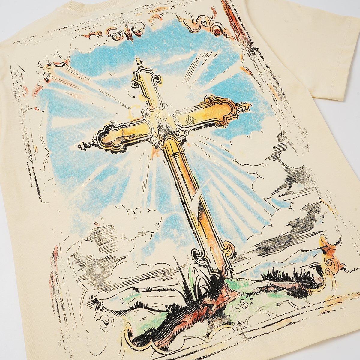 SAINT Cherub & Cross Short-Sleeve T-Shirt — detail