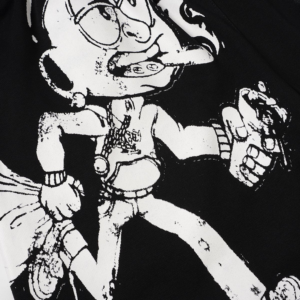 THAT'S A AWFUL LOT OF COUGH SYRUP Drawstring Graphic Shorts — detail