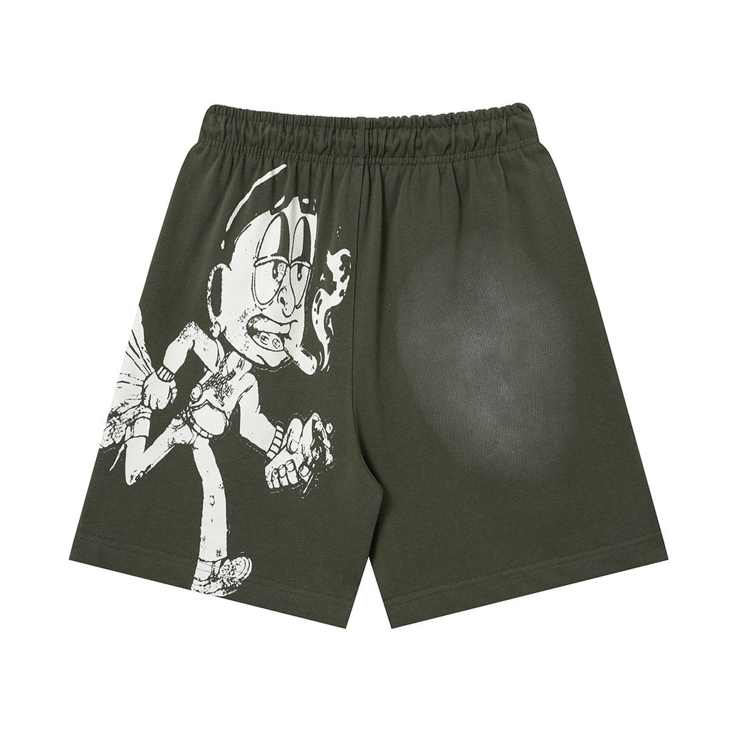 THAT'S A AWFUL LOT OF COUGH SYRUP Drawstring Graphic Shorts — back