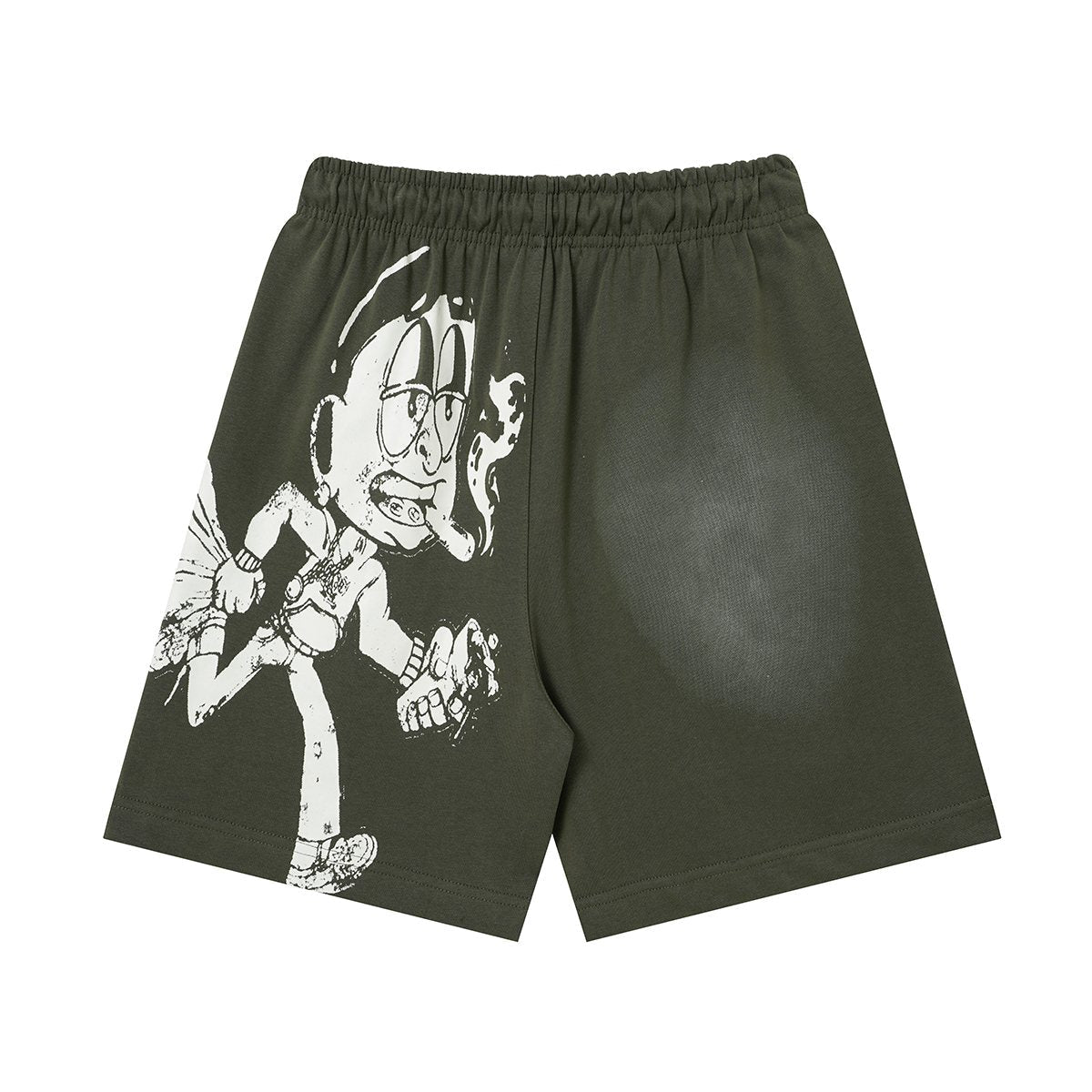 THAT'S A AWFUL LOT OF COUGH SYRUP Drawstring Graphic Shorts — back