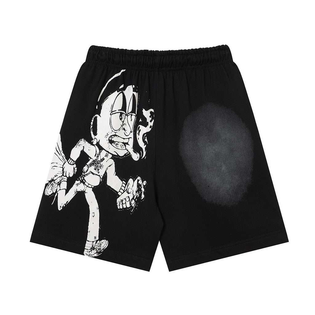 THAT'S A AWFUL LOT OF COUGH SYRUP Drawstring Graphic Shorts — back
