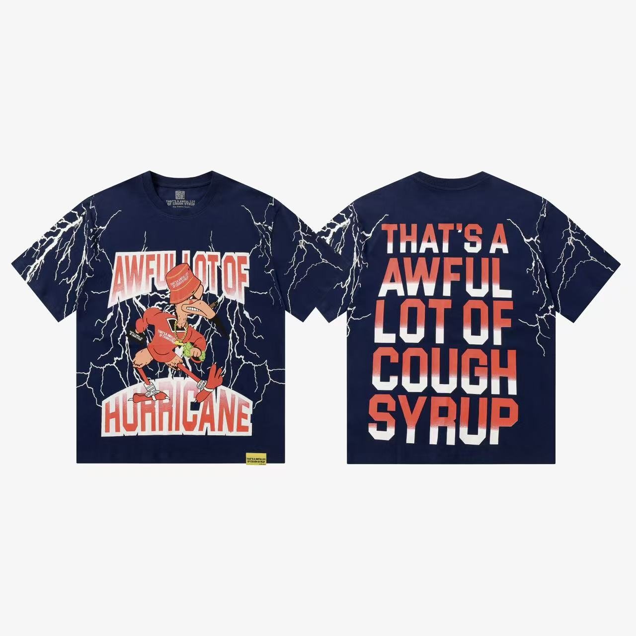 THAT'S A AWFUL LOT OF COUGH SYRUP Graphic T-Shirt & Shorts Set — detail