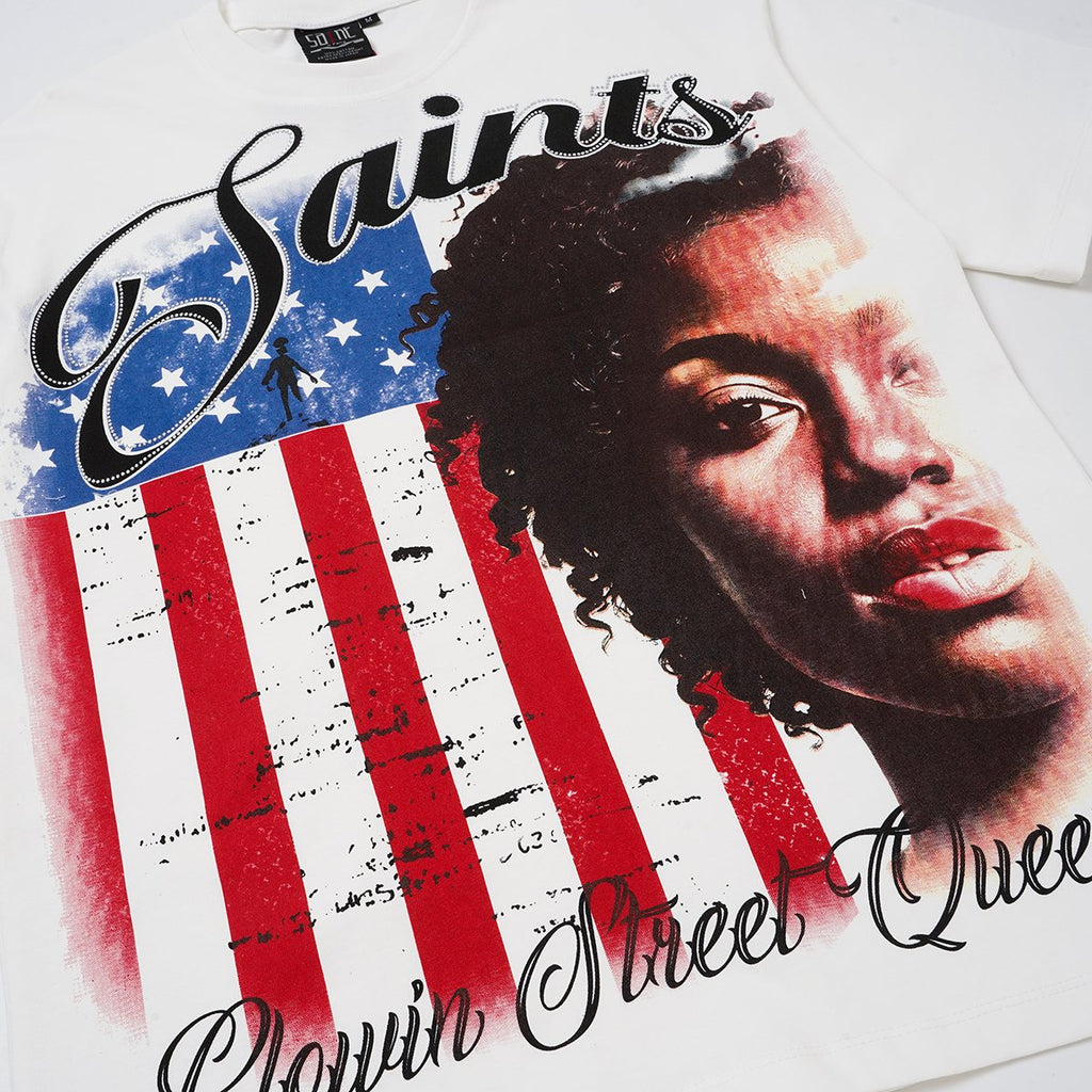 SAINT Glowing Street Queen Graphic T-Shirt — detail