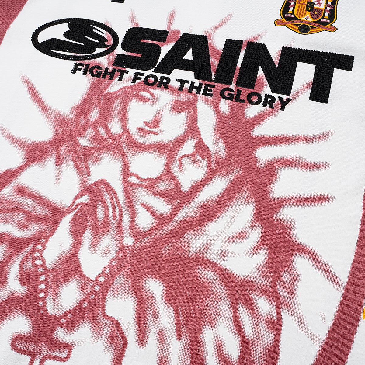 SAINT Rhinestone Number Graphic T-Shirt — detail