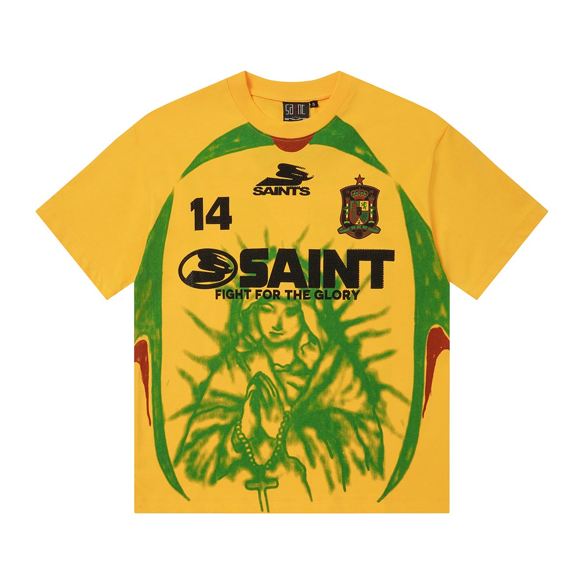 SAINT Rhinestone Number Graphic T-Shirt — front