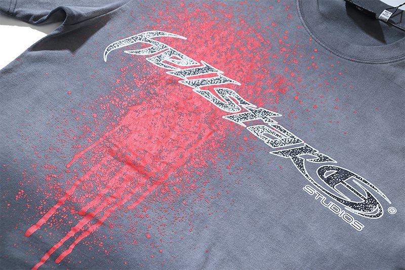 Hellstar Red Splatter Graphic Short-Sleeve T-Shirt — detail