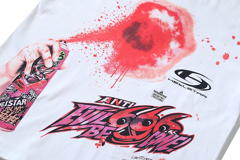 Hellstar Anti 666 Graphic Short-Sleeve T-Shirt — detail