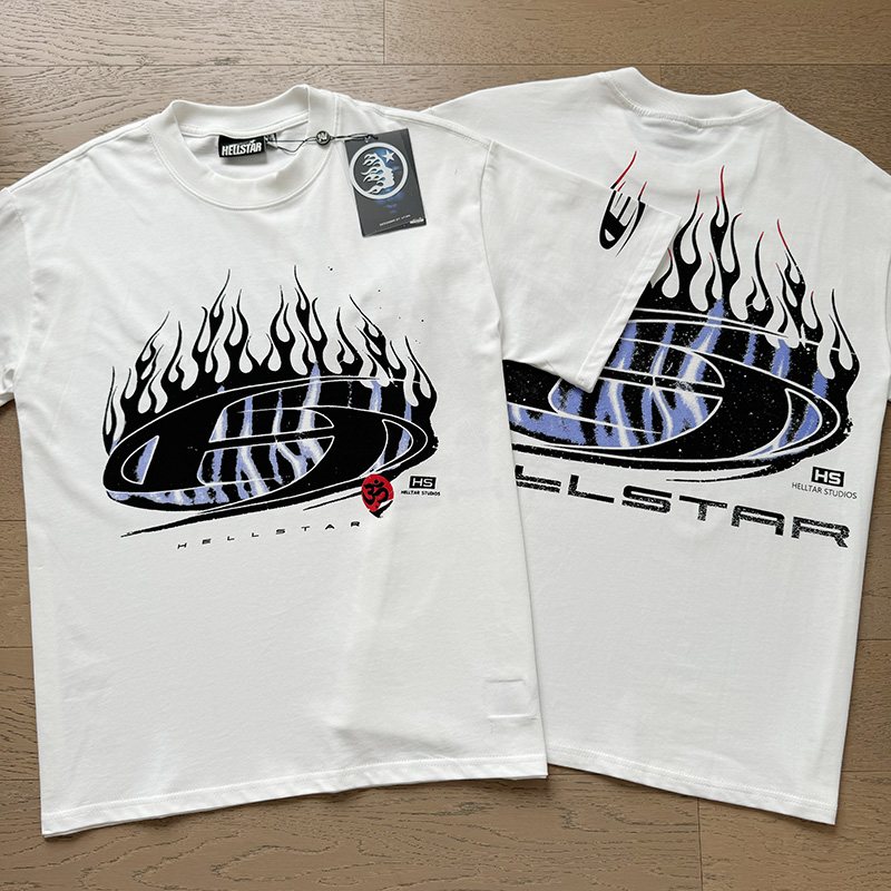 Hellstar Flame Graphic Short-Sleeve T-Shirt — comparison