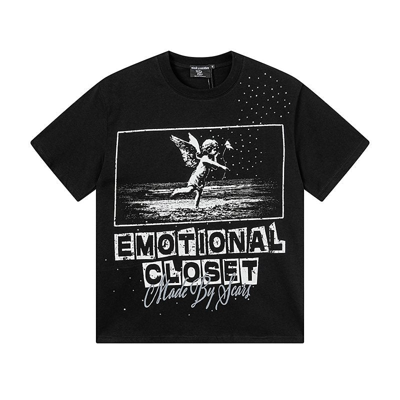 MIXED EMOTION Rhinestone-Style Graphic T-Shirt — hero