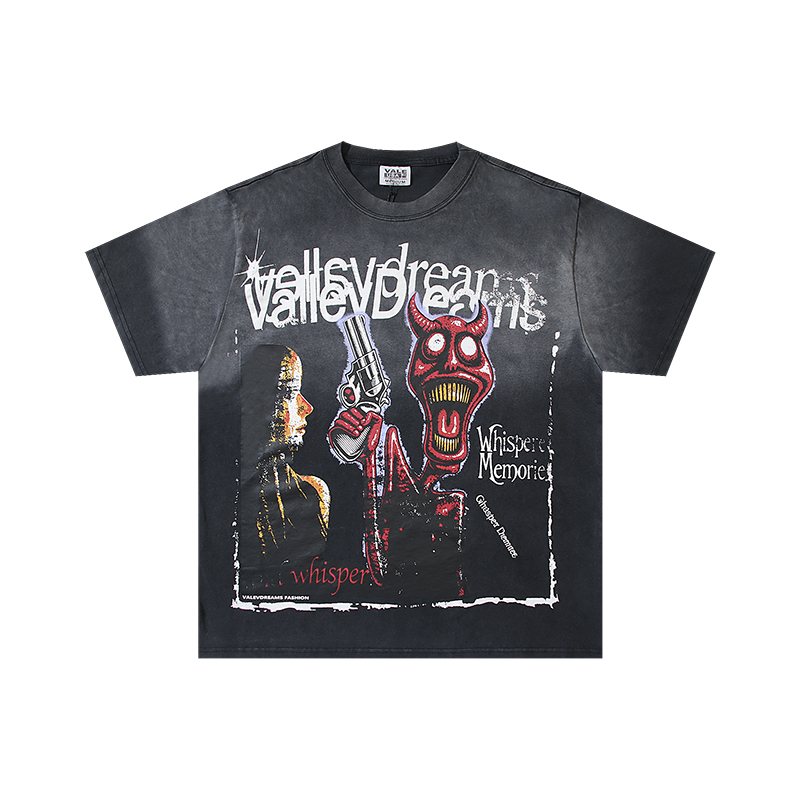 VALE USA Distressed Dreams Graphic T-Shirt — front