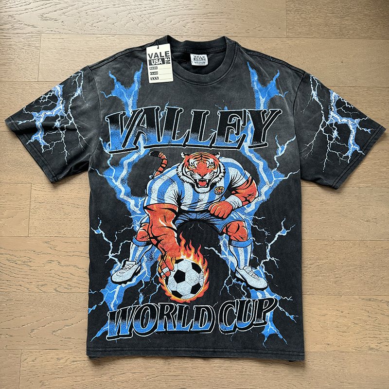 VALE USA World Cup Soccer Tiger Graphic T-Shirt — context