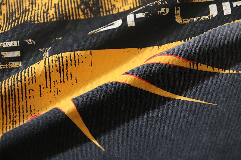 VALE USA Washed Charcoal Sport Crest Graphic T-Shirt — detail