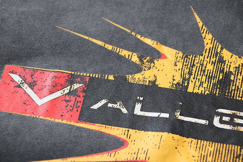 VALE USA Washed Charcoal Sport Crest Graphic T-Shirt — detail