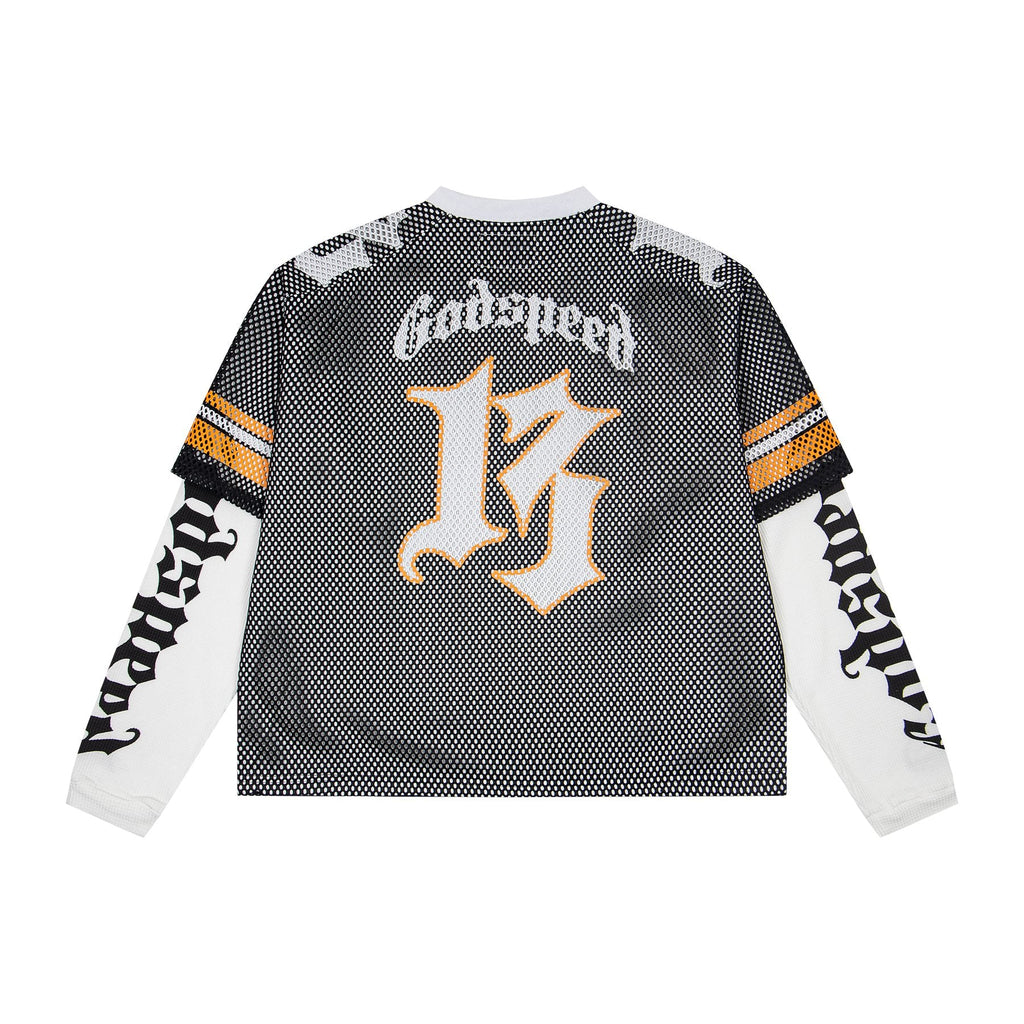 Godspeed Skull Mesh Jersey Long-Sleeve T-Shirt — back