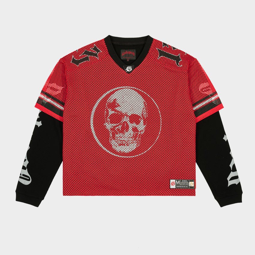 Godspeed Skull Mesh Jersey Long-Sleeve T-Shirt — front